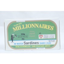 Millionaires Sardines in Water Skinless and Boneless 124g