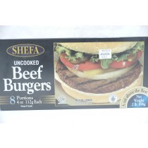 Uncooked Beef Burgers 8 Portions
