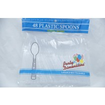 Party Dimensions 48 Plastic Spoons Washable Reusable