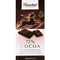 Schmerling's 72% Cocoa, Finest Bittersweet Swiss Chocolate 3.5oz(100g)            