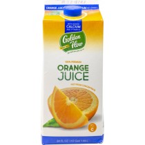Golden Flow Orange Juice Pasteurized with Calcium and Vitamin D 1.89L