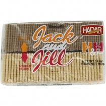 Hadar Jack and Jill Biscuits Double packet, Vanilla and Chocolate Flavors 400g