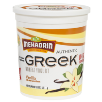 Mehadrin Authentic Greek Nonfat Yogurt  Vanilla  32 oz (907g)
