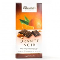 Schmerling's Orange Noir, Finest Swiss Dark Chocolate with Orange flavour and Almonds 3.5oz(100g)         