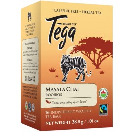 Tega Tea Masala Chai Rooibos Organic 16ct