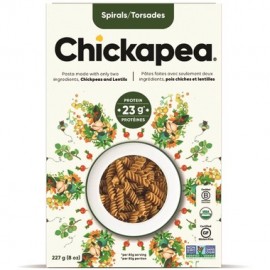 Chickapea Pasta - Organic Chickpeas & Lentils 227g Spirals or Shells