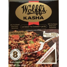 Wolff's Kasha Fine Granulation 100% Pure Roasted Whole Grain Buckwheat - Wheat & Gluten Free 369g