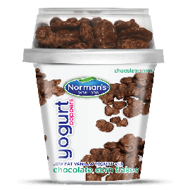 Norman's Poppers Lowfat Vanilla Yogurt with Chocolate Corn Flakes 5.45oz(155g)