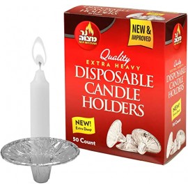 Ner Mitzvah Disposable Candle Holders (50)
