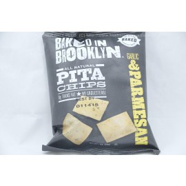 Baked in Brooklyn Pita Chips Garli c & Parmesan Transfat No Cholesterol 1oz