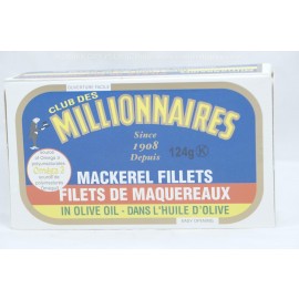 Millionaires Mackerel Fillet in Olive Oil 124g