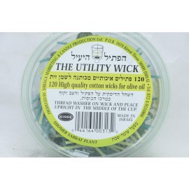 Shraga The Utility Wick 120 High Quality Cotton Wicks for Olive Oil Includes 2 Washers