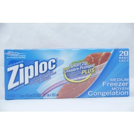 Ziploc Medium Freezer 20 Bags 17.7cmX19.5cm 