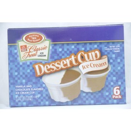 Klein's Vanilla and Chocolate Flavored   Dessert  Cup Ice Cream  Cholov Yisroel Dairy 6 Pack 709ml
