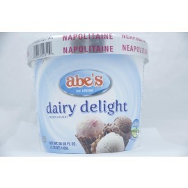 Abe's Neopolitan Dairy Delight Frozen Dessert Cholov Yisroel Gluten Free 1.65L
