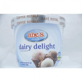 Abe's Coffee Royale Dairy Delight Frozen Dessert Cholov Yisroel Gluten Free 1.65L