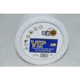VIP Premium Reusable Plates 6" 100ct
