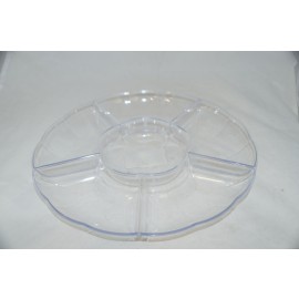 Clear Round 12" Lazy Susan Complimentary Tray