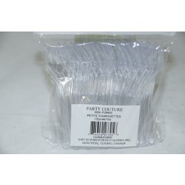 Party Couture Clear Mini Forks 50/pk
