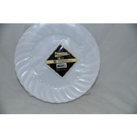 Premium Collection 10" White Plastic Plates 18cts