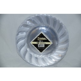 Premium Collection 10" Clear Plastic Plates 18cts