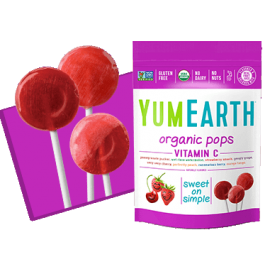 Yumearth Organics Gluten Free Vitamin C pops 14 Lollipops 85g