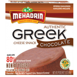 Mehadrin Authentic Greek Cheese Snack 80% All Natural Greek Nanfat Yogurt Chocolate 3oz