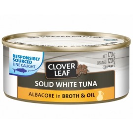 Clover Leaf Solid White Tuna Albacore In Broth & Oil, 170g