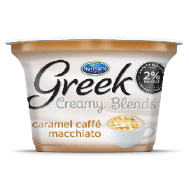 Norman's Greek Creamy Blends Caramel Caffe Macchiato 2%lowfat Yogurt 5.3oz 150g