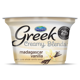 Norman's Greek Creamy Blends Madagascar Vanilla 2%lowfat Yogurt 5.3oz 150g