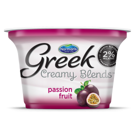 Norman's Greek Creamy Blends Passion Fruit 2%lowfat Yogurt 5.3oz 150g