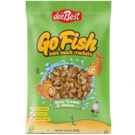 DeeBest GO FISH Sour Cream & Onion Mini Snack Crackers 350g