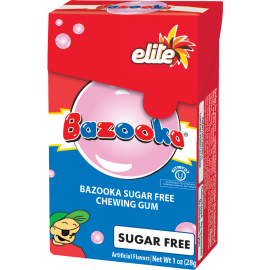 Elite Bazooka Sugar Free  Flavored Bubble Gum 28g