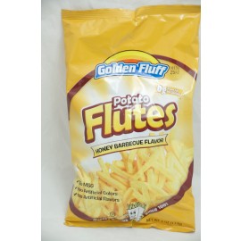 Golden Fluff Potato Flutes Honey Barbeque Flavor  4oz