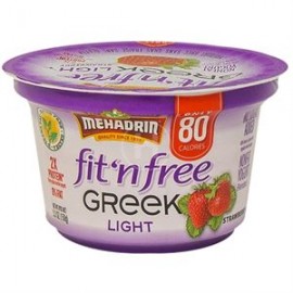 Mehadrin Fit n Free Light Blended  Yogurt No sugar Added Strawberry 5.03oz (150g)