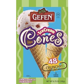 Gefen ice cream cones crunchy 48 ct