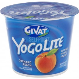 Givat Yogolite Nonfat Yogurt Peach 5oz(142g)