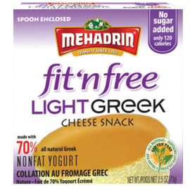 Mehadrin Fit'nfree light Greek Cheese Snack Nonfat Yogurt 70% All Natural Greek 70g