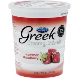 Norman's Greek Creamy Blends Summer Strawberry yogurt 32oz 908g