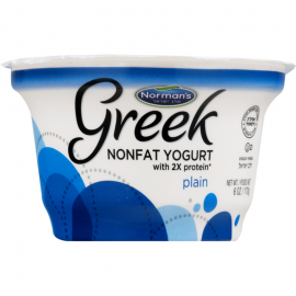 Norman's Nonfat Greek Yogurt with 2X protein Plain 6oz(170g)