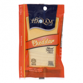 Haolam Cheddar Sliced Natural Cheese 6 OZ. (170 g)