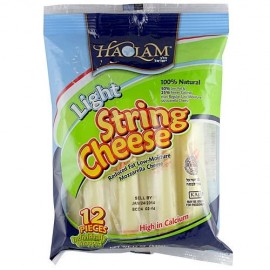 Haolam Light Mozzarella String Cheese 12 Individually Wrapped 
