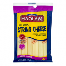 Haolam Mozzarella String Cheese 6 Individually Wrapped 