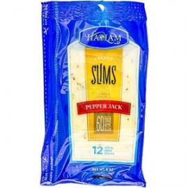 Haolam Slims Peperjack 12 Ultra Slim SLices 60 Calories per slice Natural CheeseNet Wt 6oz (170g)