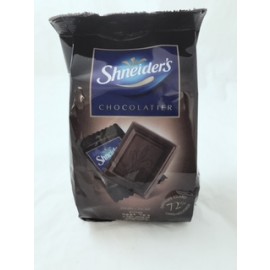 Shneier's Chocolatier 72% dark chocolate squres 200g