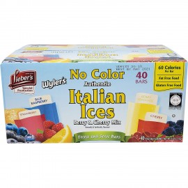 Lieber's No color Authentic Italian Ices Berry & Cherry Mix 40 Bars