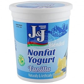 J&J Blended NonFat Yogurt Vanilla 32oz 907g
