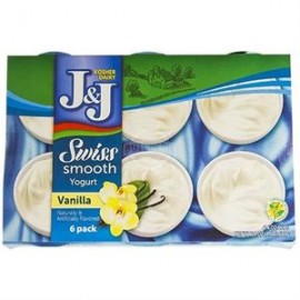 J&J Swiss Smooth Yogurt Vanilla 6 pack  6x4oz cups 680g 