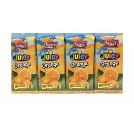 Lieber's Juicy Orange,  No Color Corn Syrup 4pk,