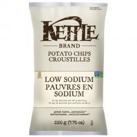 Kettle Low Sodium Potato Chips Gluten Free Non GMO 220g